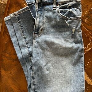 Abercrombie & Fitch Blue Skinny Jeans Distressed Cotton